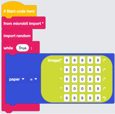 Image of completed code so far