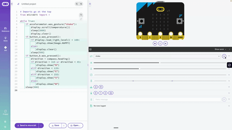 Testing the Environment Detective project in the Python simulator