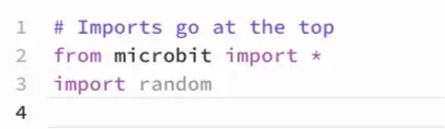 Importing the random library