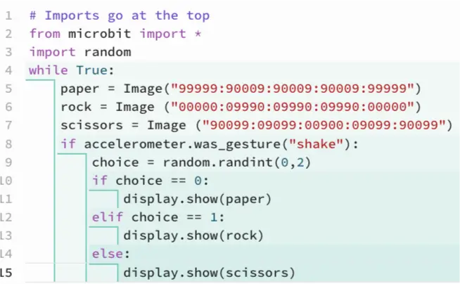 Showing scissors with an else statement