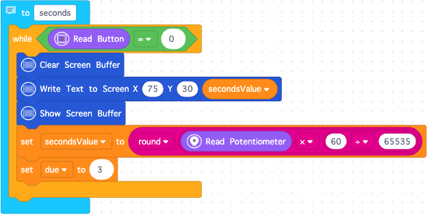 The completed seconds function blocks