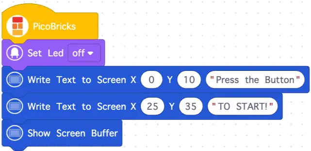 The completed game start code